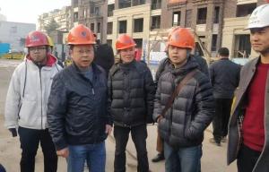 湖州市質(zhì)監(jiān)站、公共事業(yè)中心相關(guān)領(lǐng)導(dǎo)帶班參觀達昌府標(biāo)桿工地